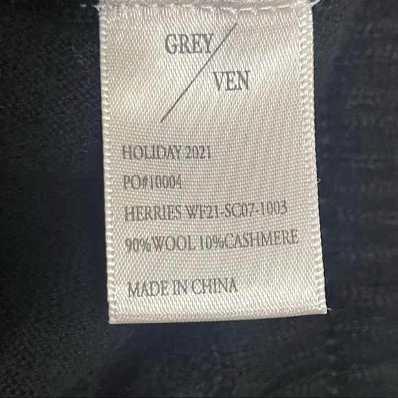 Grey Ven Herries Cable Lounge Pants Size Medium Black Cable Knit Luxury Sweats - Picture 15 of 15